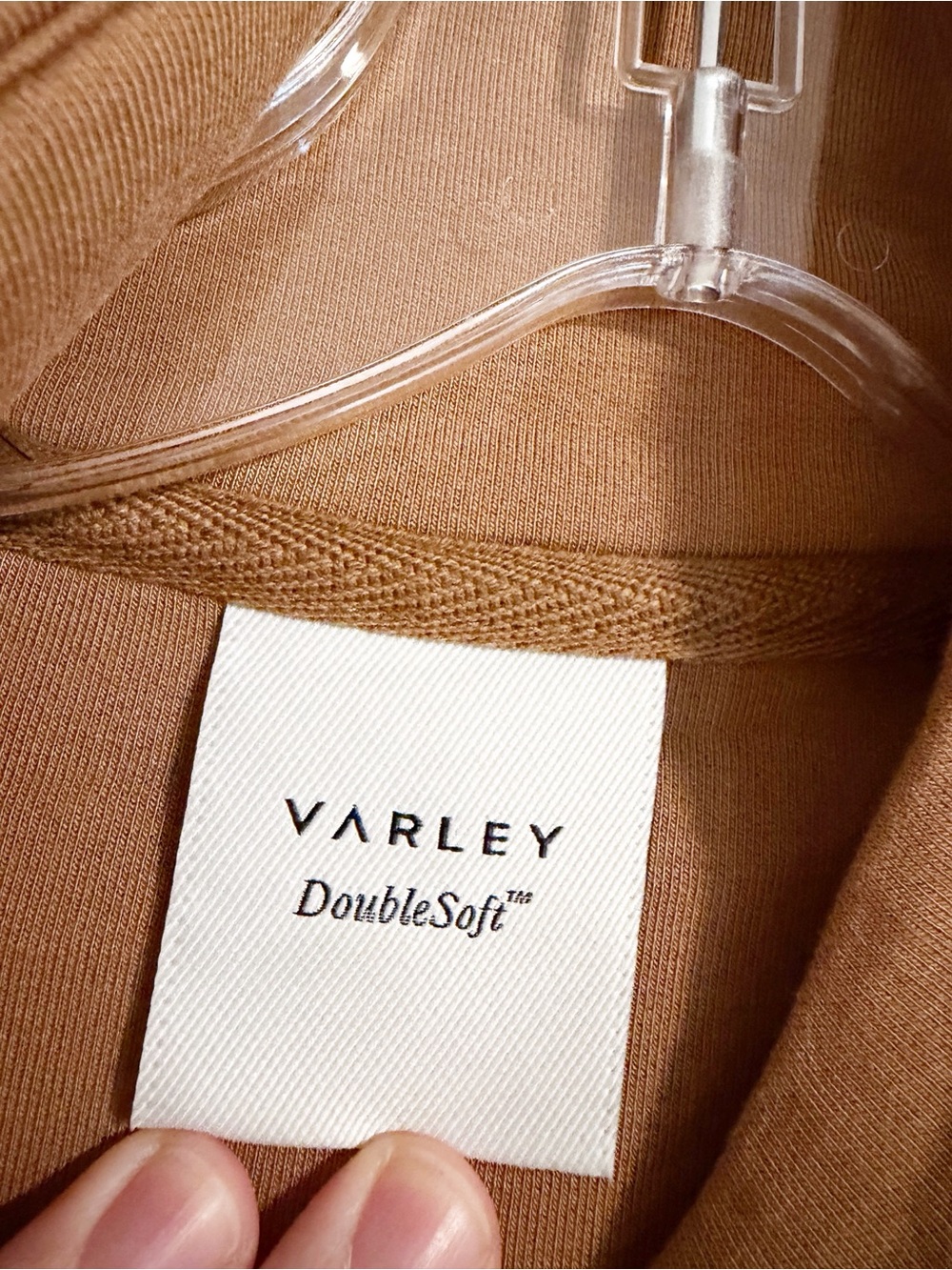Varley DoubleSoft Ralston Zip Through Sweat Jacket Golden Bronze Camel Small - Picture 2 of 8